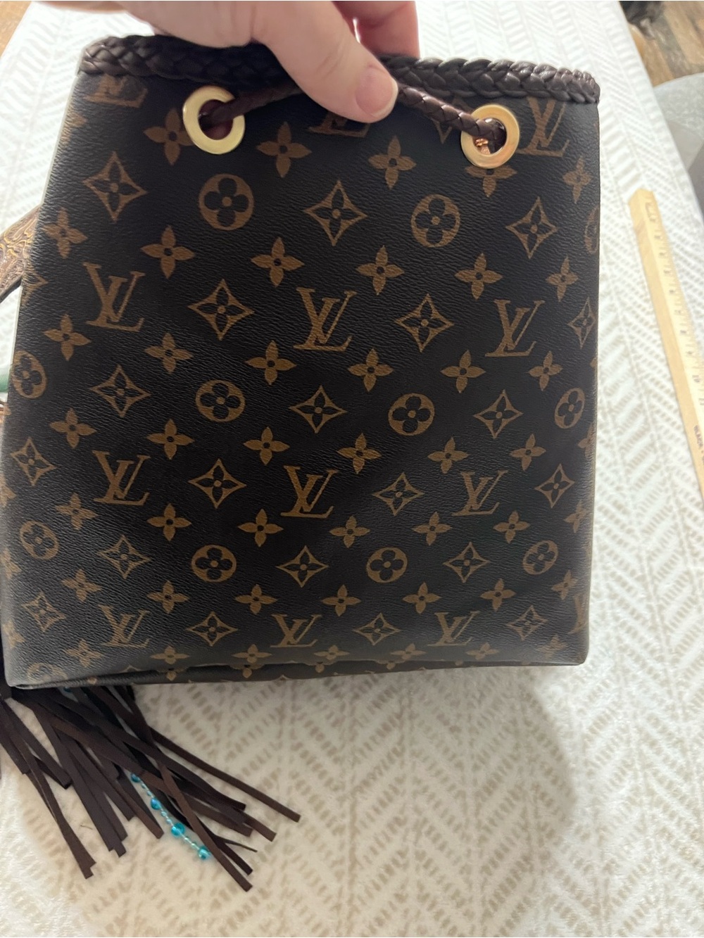 Louis Vuitton Luxury Monogram Brown Leather Shoulder Bag - Picture 6 of 16